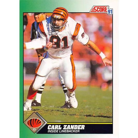 1991 Score #291 Carl Zander EX Excellent Cincinnati Bengals Football Card - Football Card Single