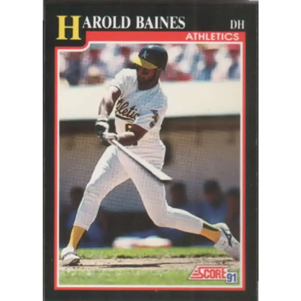 1991 Score #291 Harold Baines NM-MT Oakland Athletics Baseball Card - Baseball Card Single
