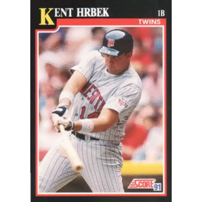 1991 Score #292 Kent Hrbek NM-MT Minnesota Twins Baseball Card - Baseball Card Single