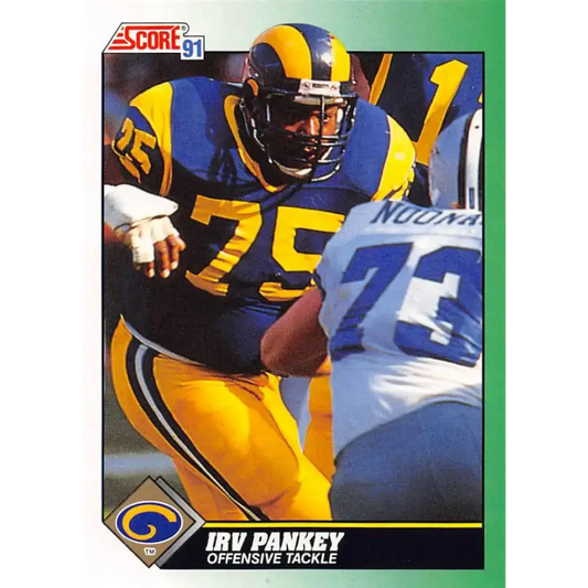 1991 Score #294 Irv Pankey EX Excellent Los Angeles Rams Football Card - Football Card Single