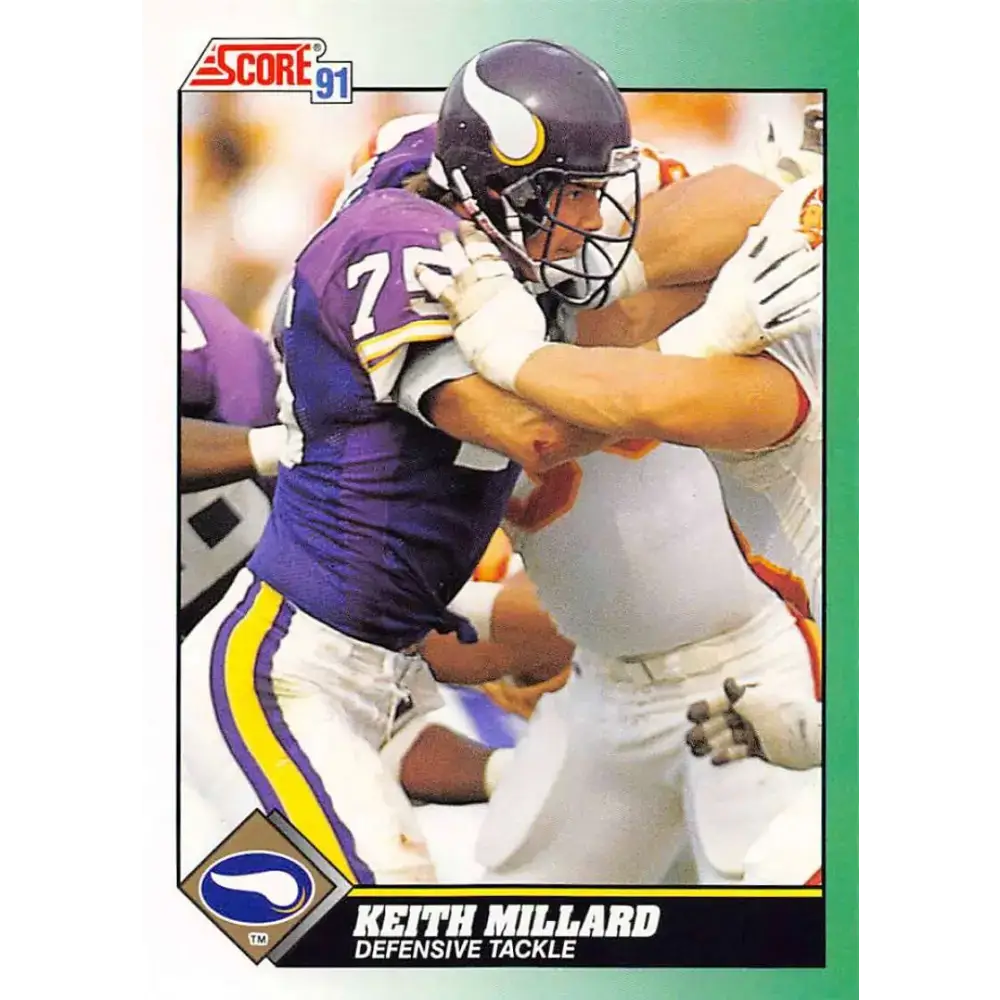 1991 Score #295 Keith Millard EX Excellent Minnesota Vikings Football Card - Football Card Single