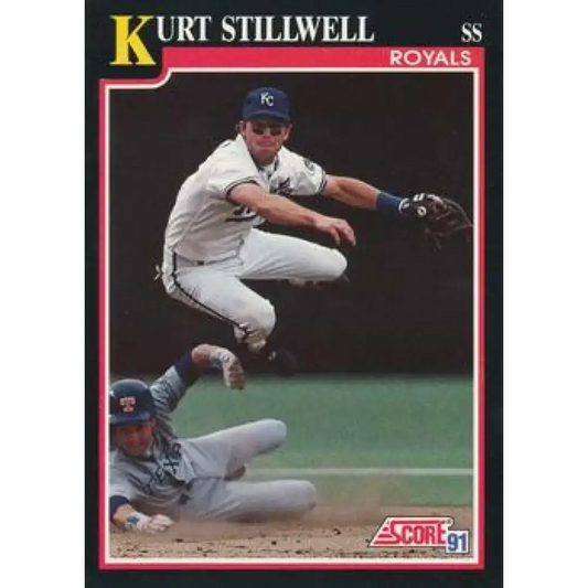 1991 Score #295 Kurt Stillwell NM-MT Kansas City Royals Baseball Card - Baseball Card Single