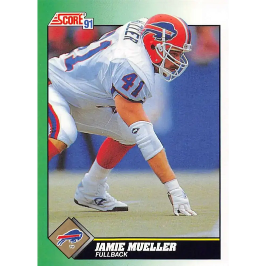 1991 Score #296 Jamie Mueller EX Excellent Buffalo Bills Football Card - Football Card Single