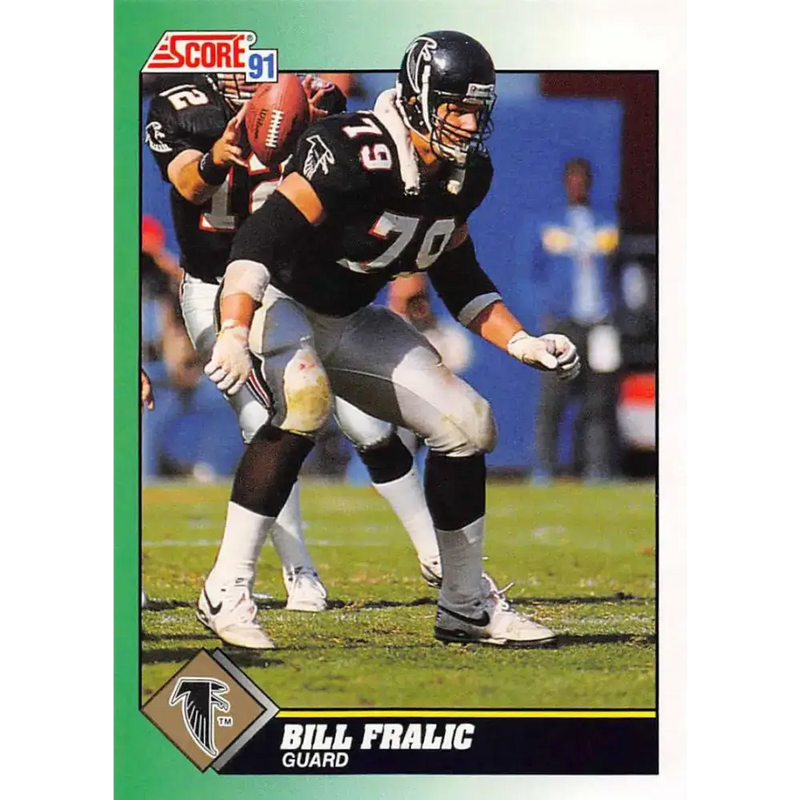 1991 Score #297 Bill Fralic EX Excellent Atlanta Falcons Football Card - Football Card Single