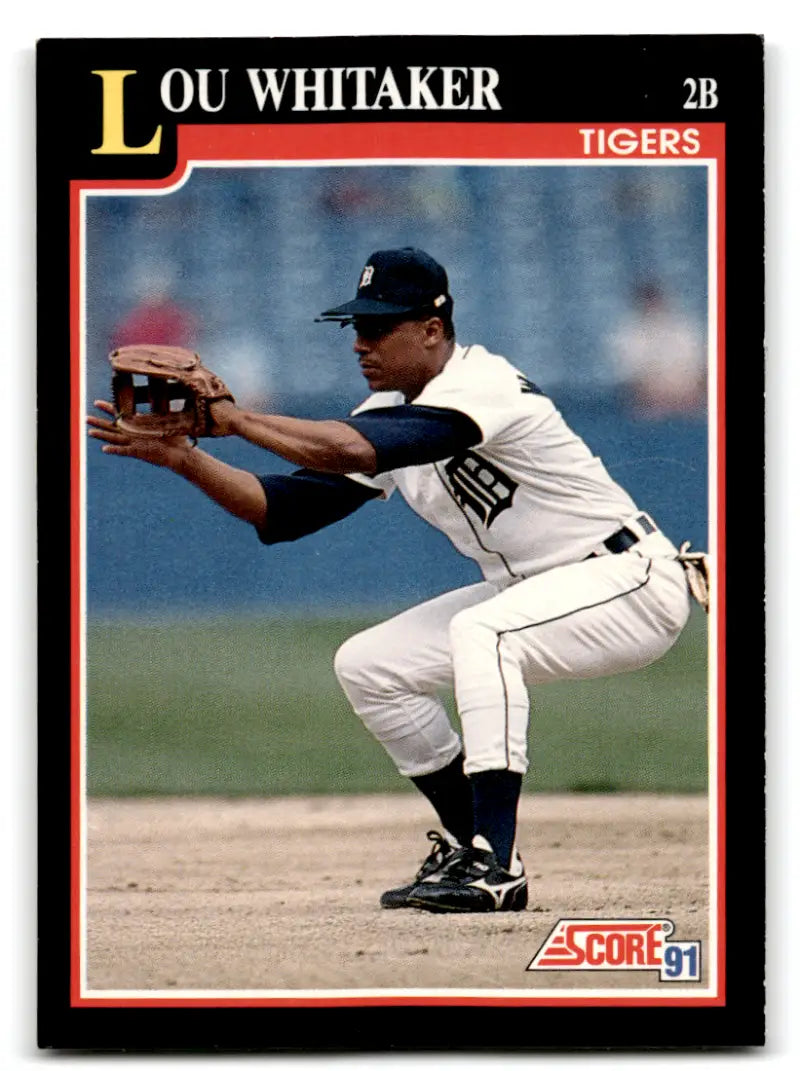 1991 Score #297 Lou Whitaker EX Excellent Tigers ID:70089 - Baseball Card Single