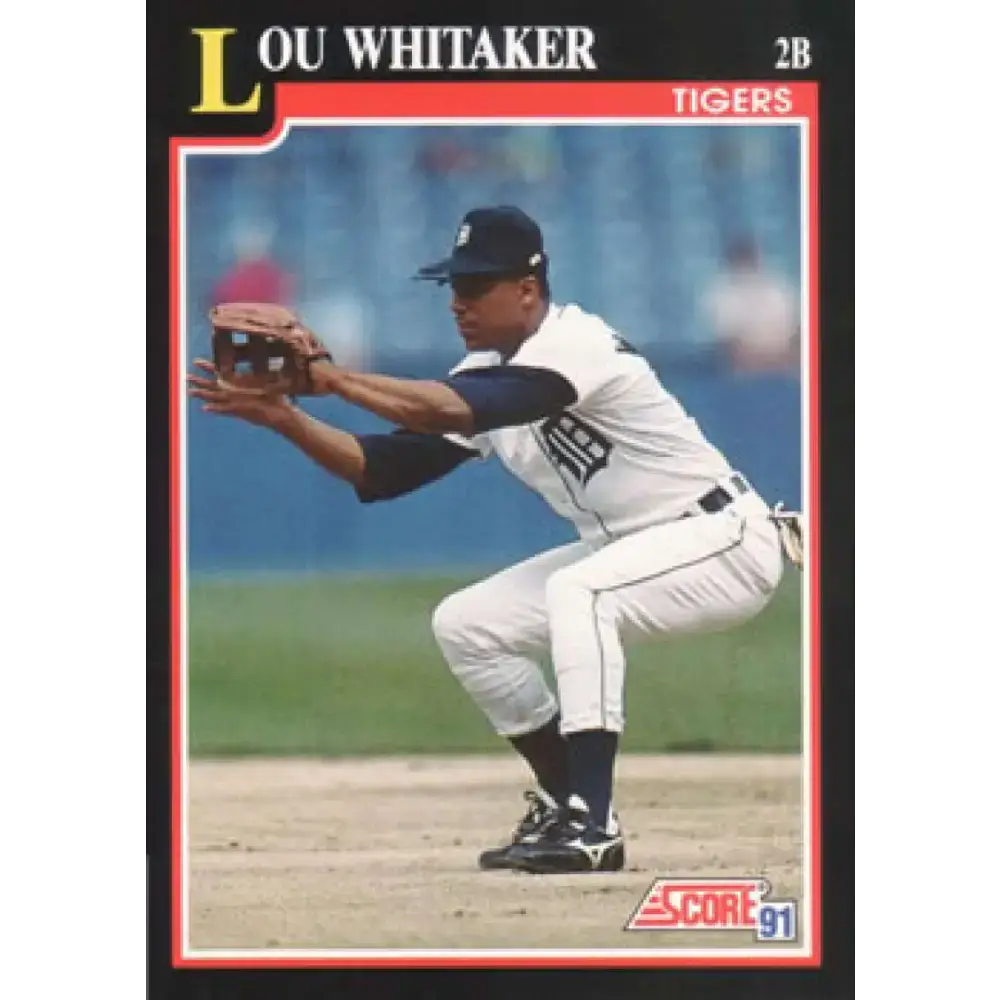 1991 Score #297 Lou Whitaker NM-MT Detroit Tigers Baseball Card - Baseball Card Single