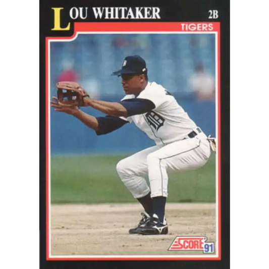 1991 Score #297 Lou Whitaker NM-MT Detroit Tigers Baseball Card - Baseball Card Single