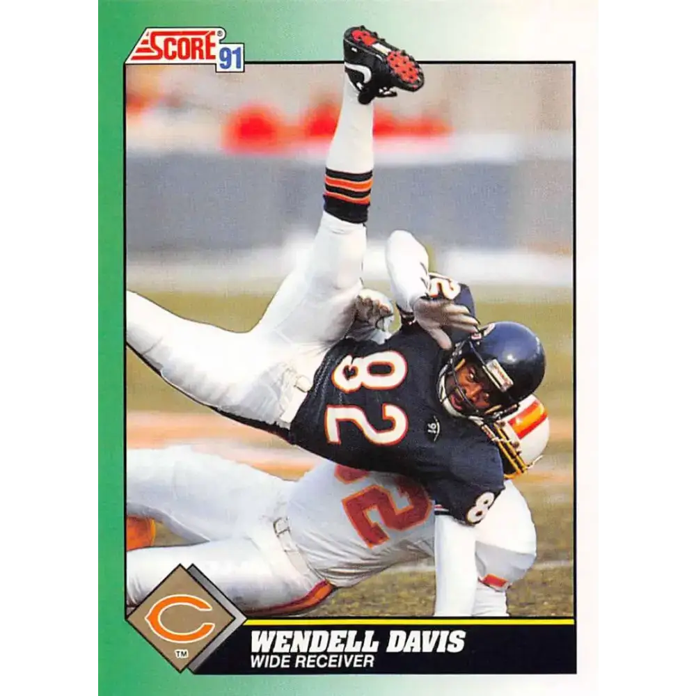 1991 Score #298 Wendell Davis EX Excellent Chicago Bears Football Card - Football Card Single