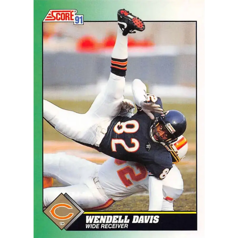 1991 Score #298 Wendell Davis EX Excellent Chicago Bears Football Card - Football Card Single