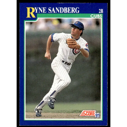1991 Score #3 Ryne Sandberg EX Chicago Cubs Baseball Card - Baseball Card Single
