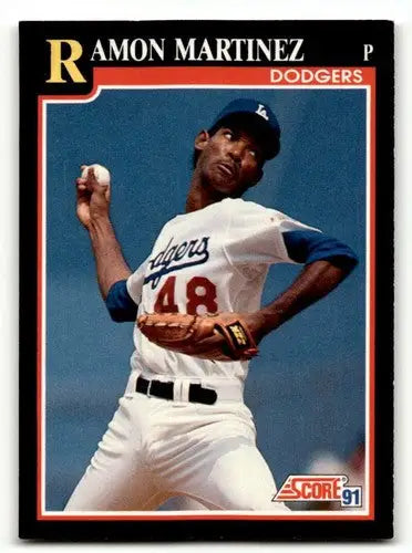 1991 Score #300 Ramon Martinez Los Angeles Dodgers Baseball Cards EX ID:55151 - Baseball Card Single