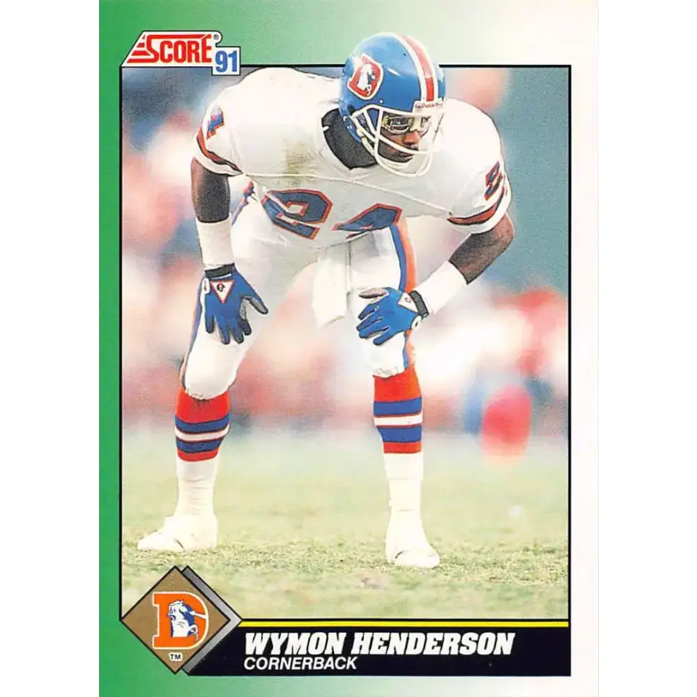 1991 Score #300 Wymon Henderson EX Excellent Denver Broncos Football Card - Football Card Single