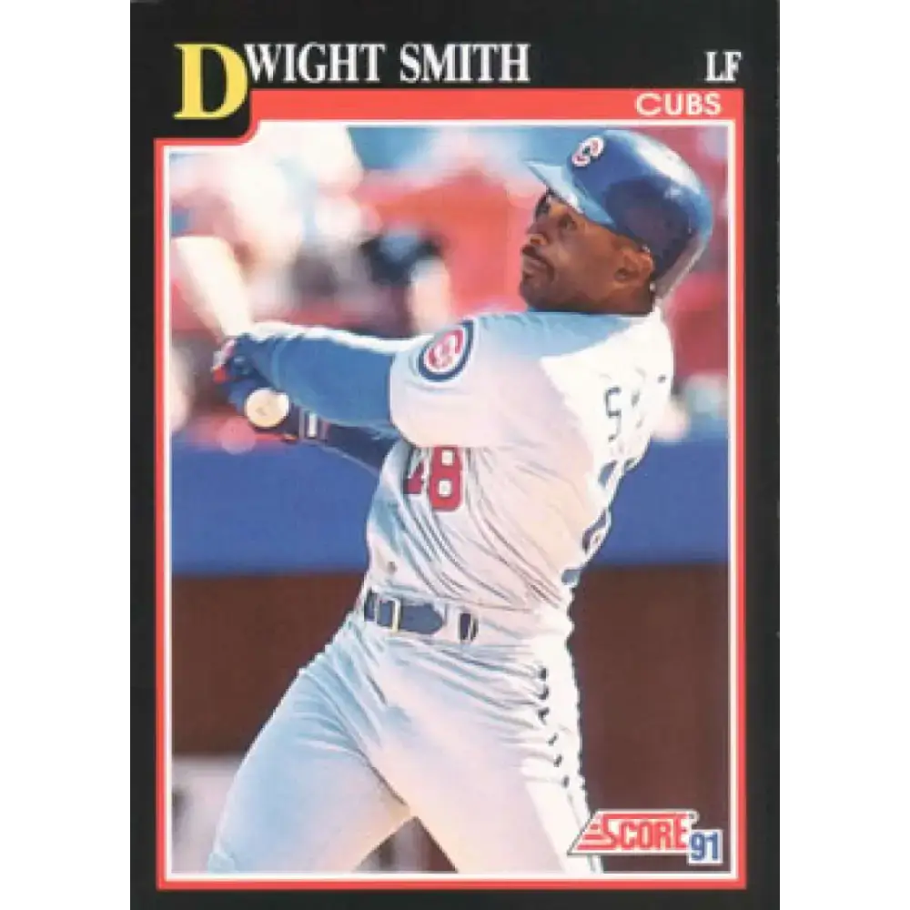 1991 Score #301 Dwight Smith NM-MT Chicago Cubs Baseball Card - Baseball Card Single