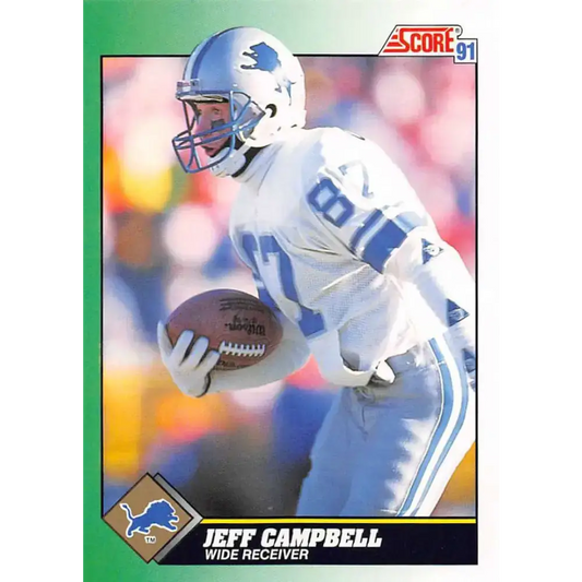 1991 Score #301 Jeff Campbell EX Excellent Detroit Lions Football Card - Football Card Single