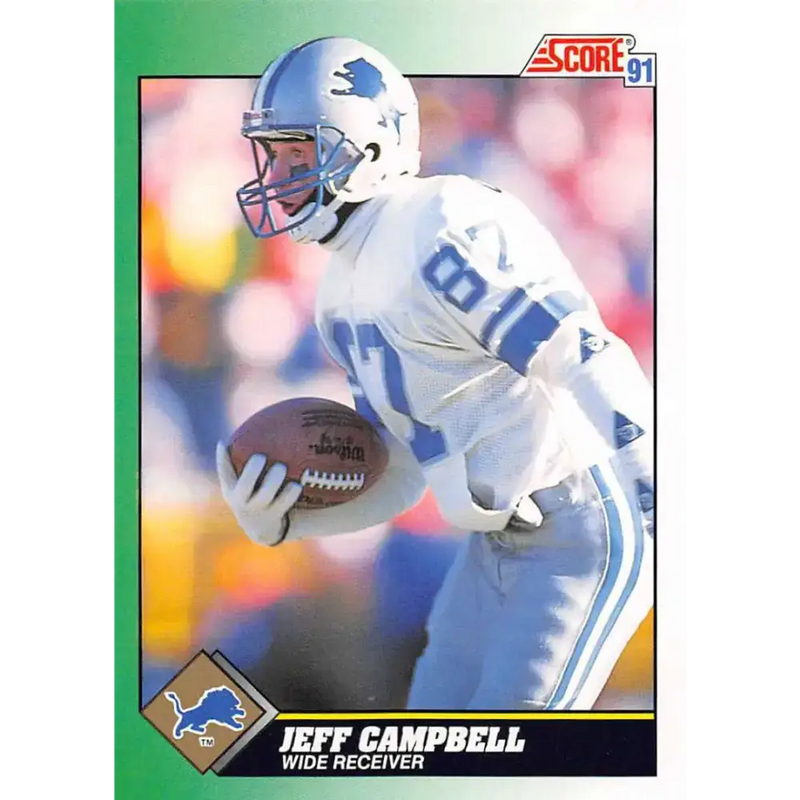 1991 Score #301 Jeff Campbell EX Excellent Detroit Lions Football Card - Football Card Single