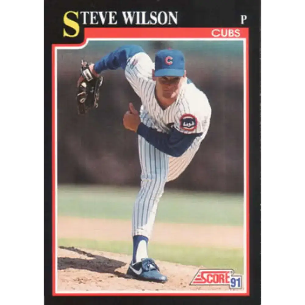 1991 Score #306 Steve Wilson NM-MT Chicago Cubs Baseball Card - Baseball Card Single