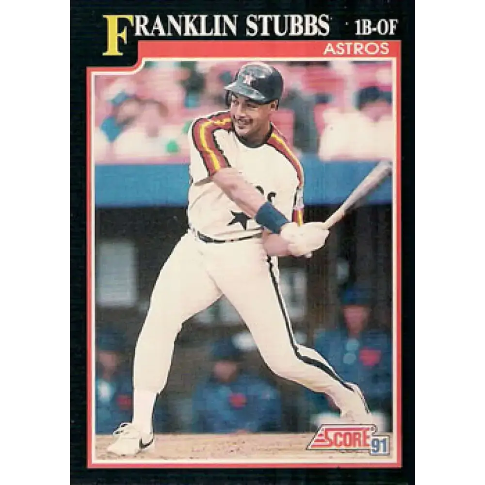1991 Score #308 Franklin Stubbs NM-MT Houston Astros Baseball Card - Baseball Card Single