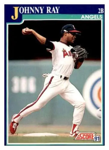 1991 Score #31 Johnny Ray baseball card featuring original gloss and EX/NM condition