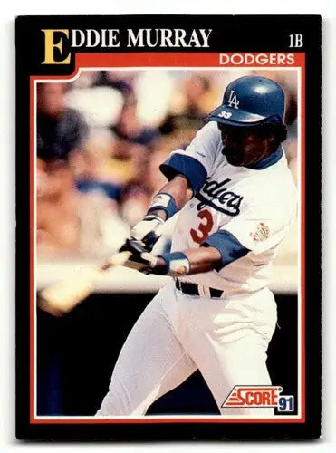 1991 Score #310 Eddie Murray Los Angeles Dodgers Baseball Cards EX/N ID:55176 - Baseball Card Single