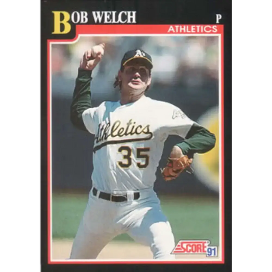 1991 Score #311 Bob Welch NM-MT Oakland Athletics Baseball Card - Baseball Card Single