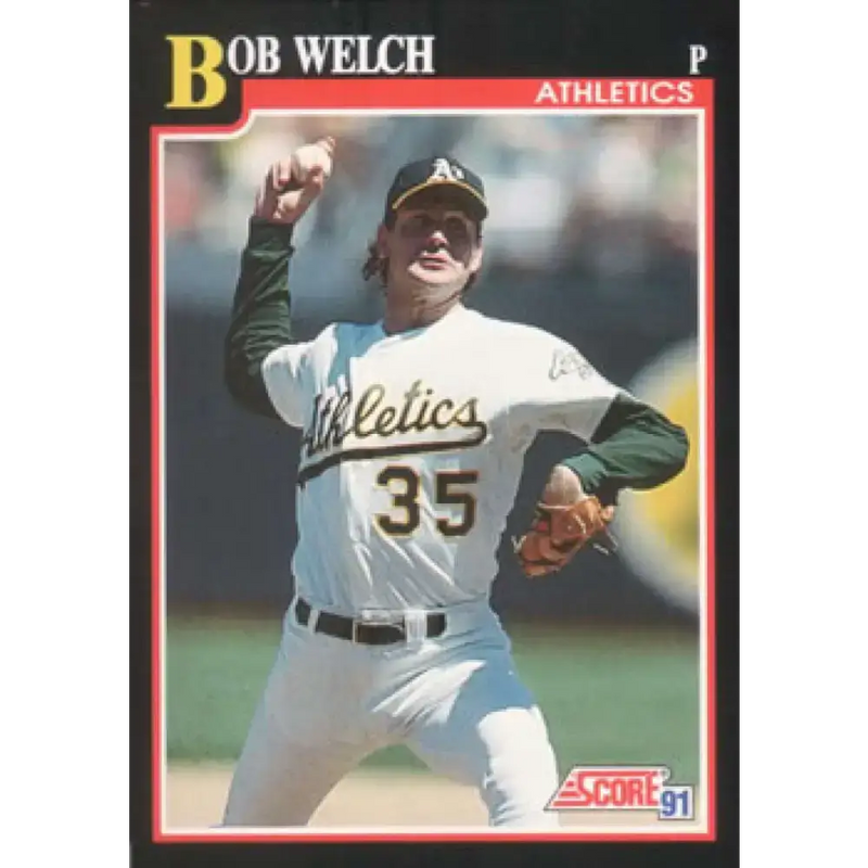 1991 Score #311 Bob Welch NM-MT Oakland Athletics Baseball Card - Baseball Card Single