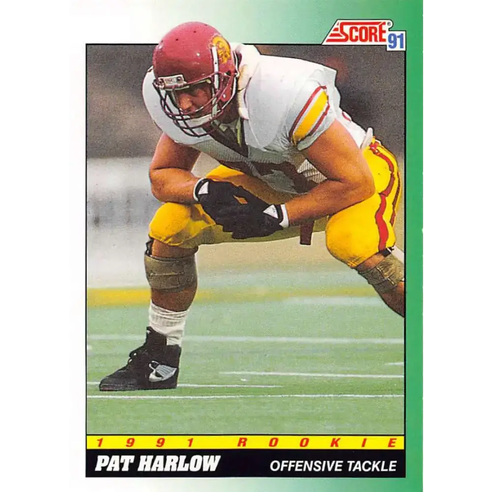 1991 Score #312 Pat Harlow EX Excellent RC Rookie USC Trojans Football Card - Football Card Single