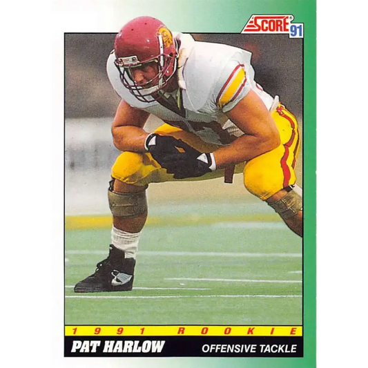 1991 Score #312 Pat Harlow EX Excellent RC Rookie USC Trojans Football Card - Football Card Single