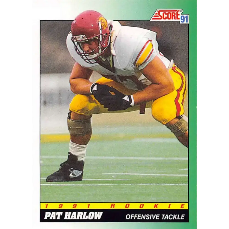 1991 Score #312 Pat Harlow EX Excellent RC Rookie USC Trojans Football Card - Football Card Single