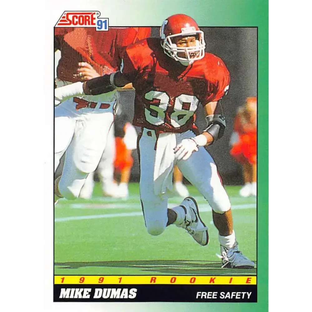 1991 Score #314 Mike Dumas EX Excellent RC Rookie Indiana Hoosiers Football Card - Football Card Single
