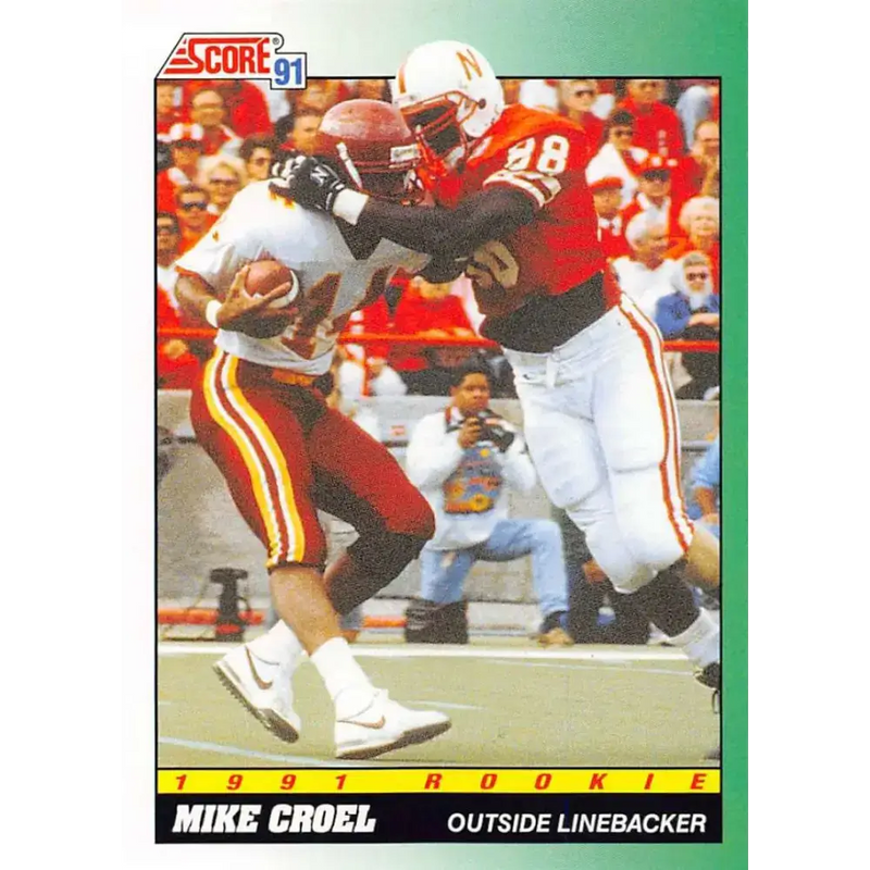 1991 Score #315 Mike Croel EX Excellent RC Rookie Nebraska Cornhuskers Football Card - Football Card Single