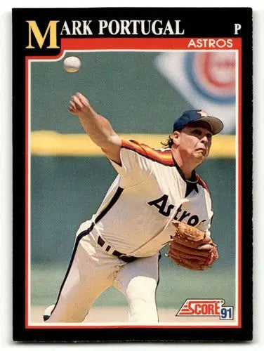 1991 Score Mark Portugal Houston Astros baseball card, EX/NM condition, ID 55158