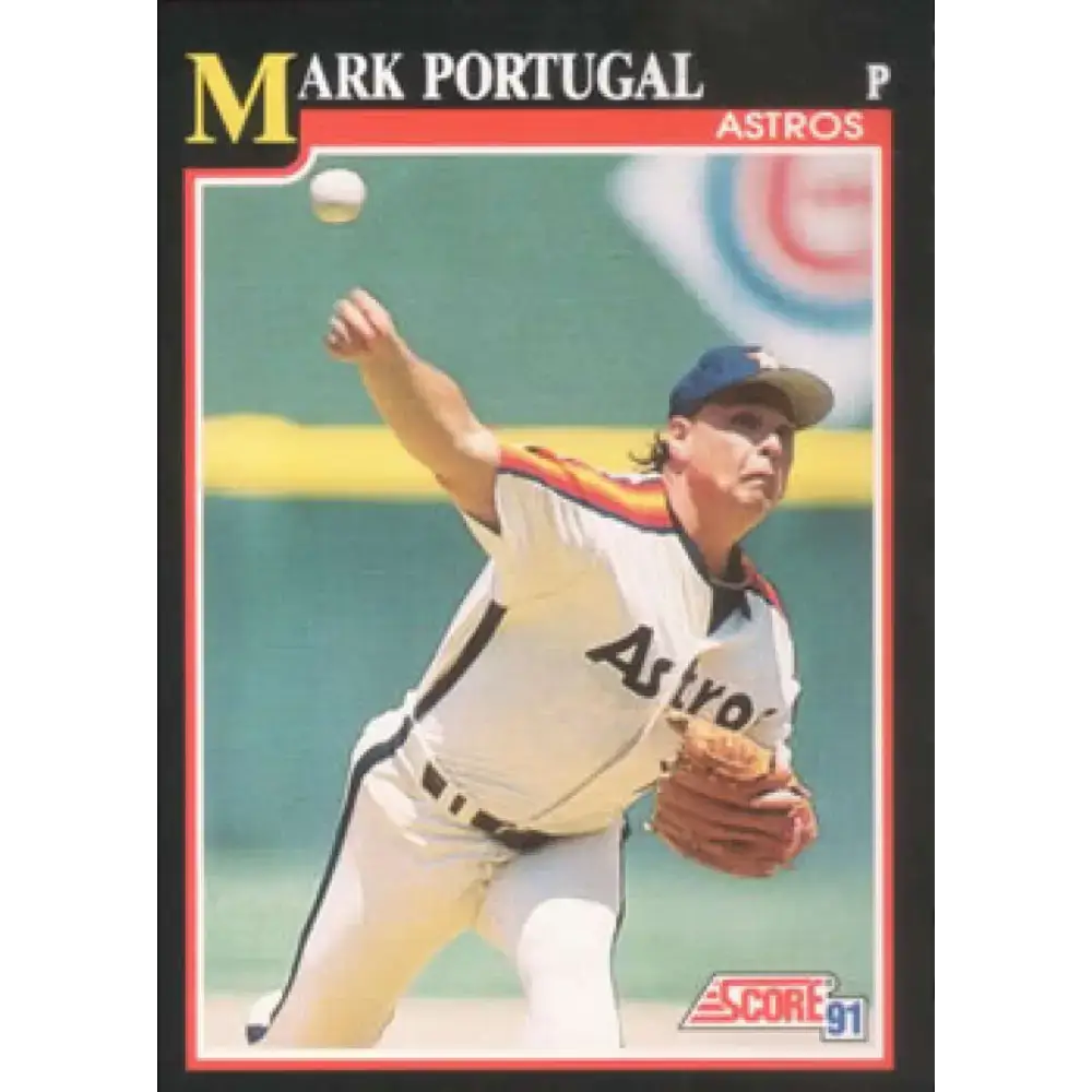 1991 Score #319 Mark Portugal NM-MT Houston Astros Baseball Card - Baseball Card Single