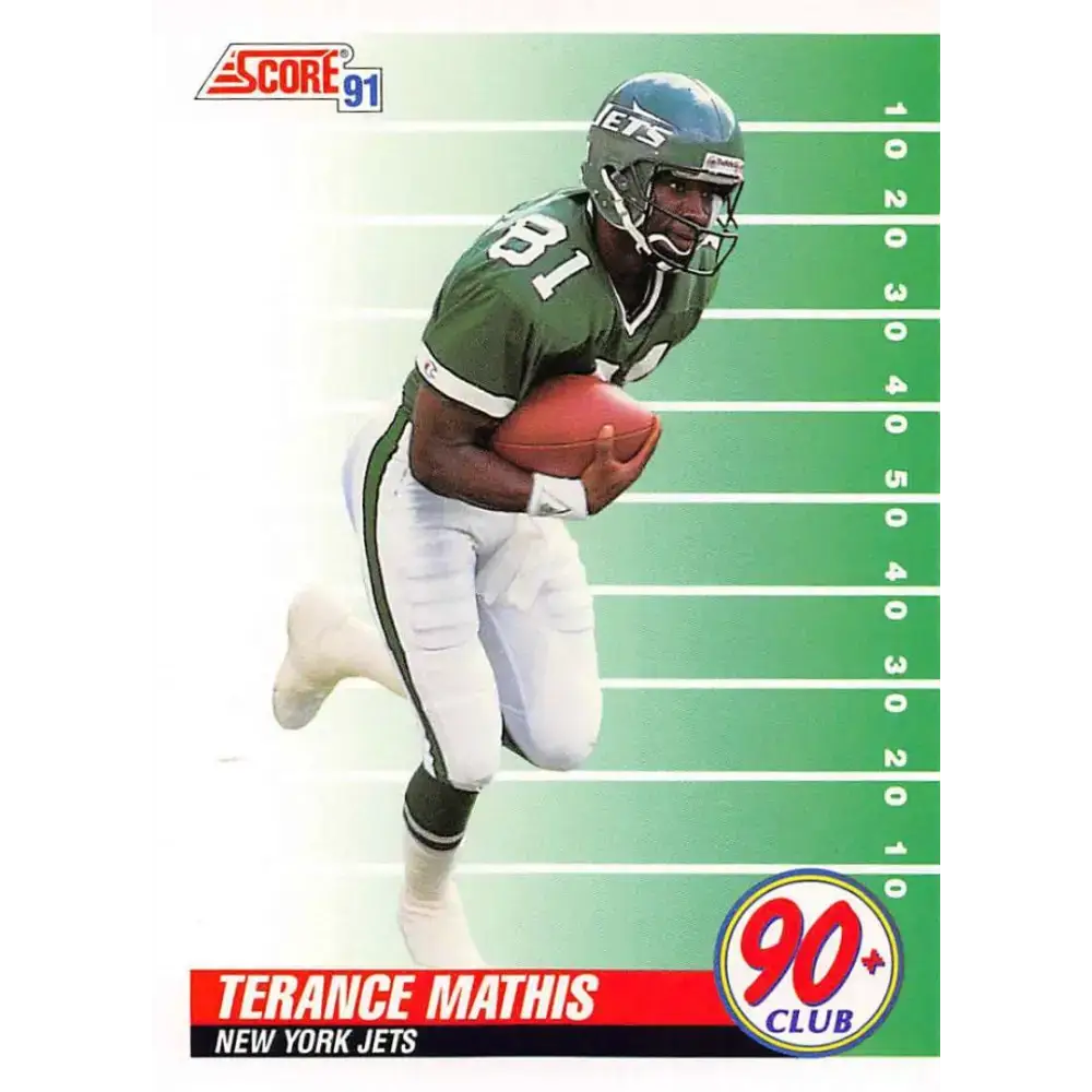 1991 Score #321 Terance Mathis EX Excellent New York Jets Football Card - Football Card Single
