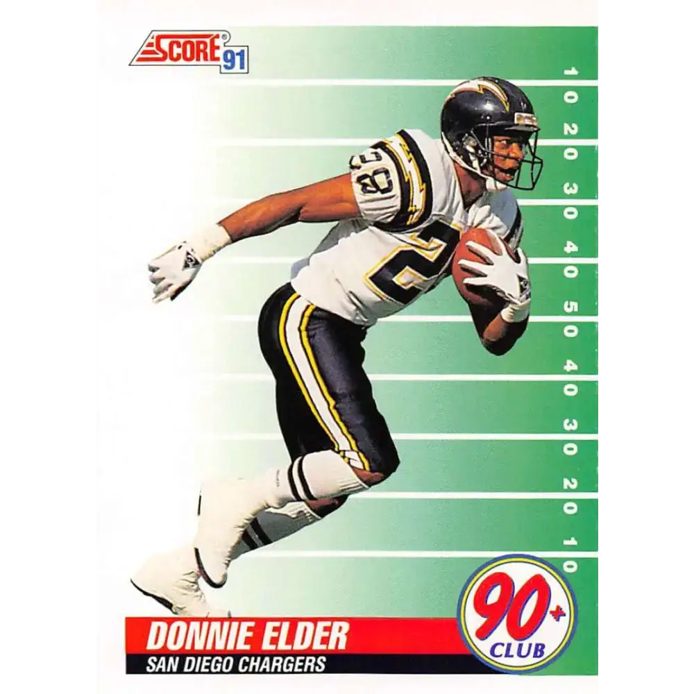 1991 Score #324 Donnie Elder EX Excellent San Diego Chargers Football Card - Football Card Single