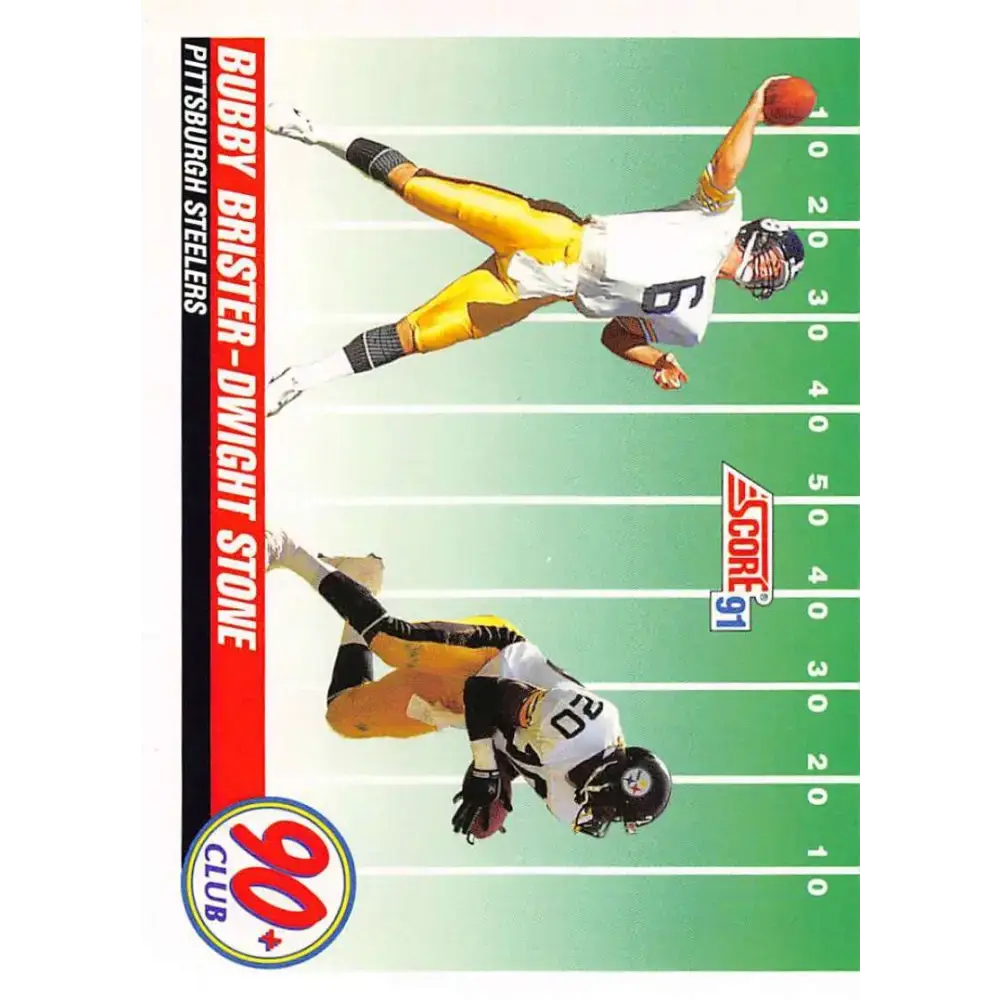 1991 Score #325 Bubby Brister/Dwight Stone EX Excellent Pittsburgh Steelers Football Card - Football Card Single