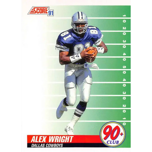 1991 Score #327 Alex Wright EX Excellent Dallas Cowboys Football Card - Football Card Single