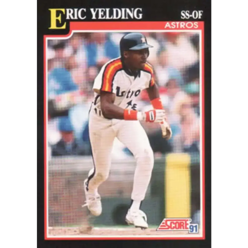 1991 Score #329 Eric Yelding UER NM-MT Houston Astros Baseball Card - Baseball Card Single