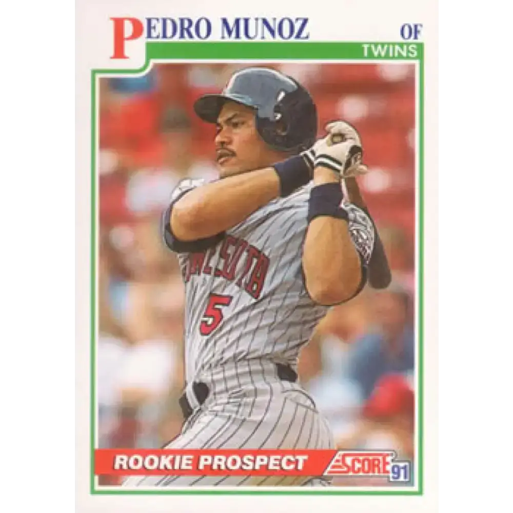 1991 Score #332 Pedro Munoz NM-MT RC Rookie Minnesota Twins Baseball Card - Baseball Card Single