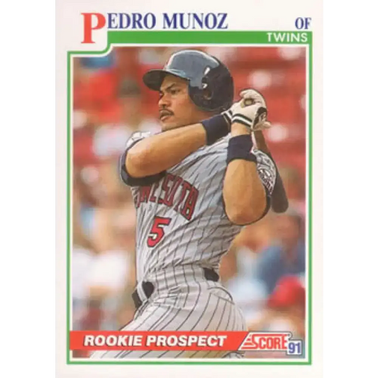 1991 Score #332 Pedro Munoz NM-MT RC Rookie Minnesota Twins Baseball Card - Baseball Card Single