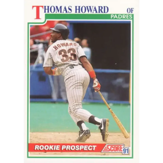 1991 Score #335 Thomas Howard NM-MT San Diego Padres Baseball Card - Baseball Card Single
