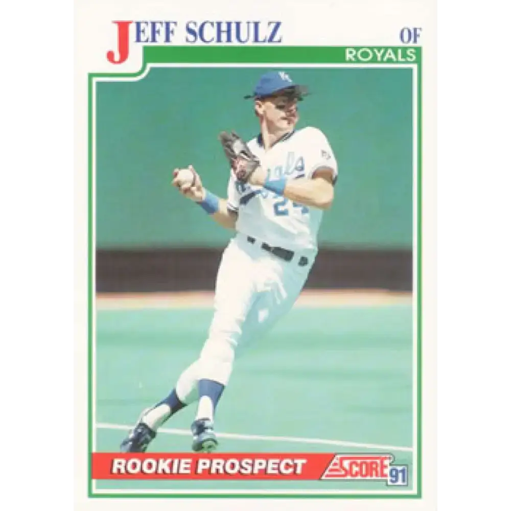 1991 Score #336 Jeff Schulz NM-MT RC Rookie Kansas City Royals Baseball Card - Baseball Card Single