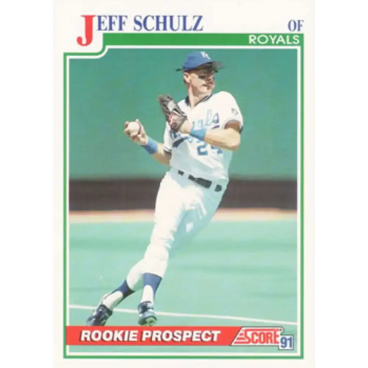 1991 Score #336 Jeff Schulz NM-MT RC Rookie Kansas City Royals Baseball Card - Baseball Card Single