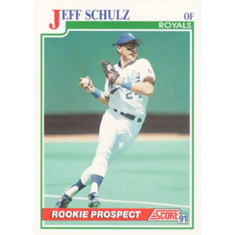 1991 Score #336 Jeff Schulz NM-MT RC Rookie Kansas City Royals Baseball Card - Baseball Card Single