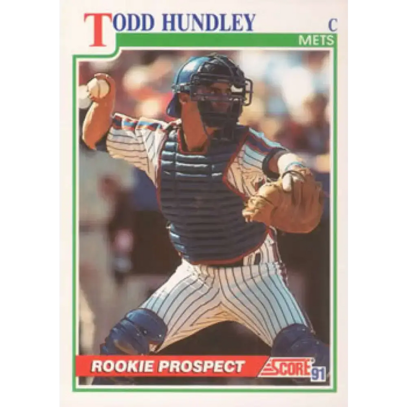1991 Score #340 Todd Hundley NM-MT New York Mets Baseball Card - Baseball Card Single