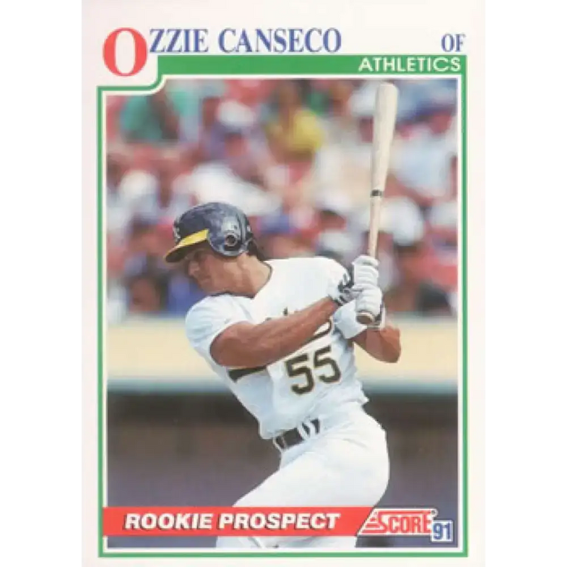 1991 Score #346 Ozzie Canseco NM-MT Oakland Athletics Baseball Card - Baseball Card Single