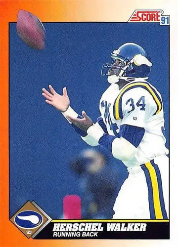 1991 Score #348 Herschel Walker NM Near Mint Vikings - Football Card Single