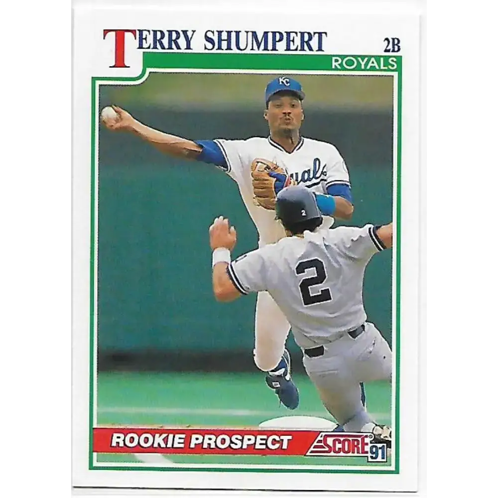 1991 Score #349 Terry Shumpert NM-MT Kansas City Royals Baseball Card - Baseball Card Single