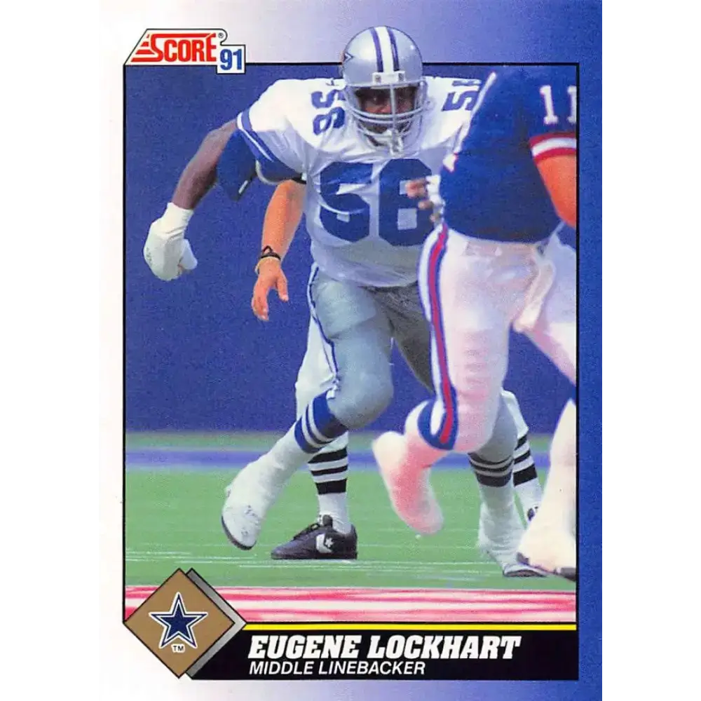 1991 Score #35 Eugene Lockhart EX Excellent Dallas Cowboys Football Card - Football Card Single