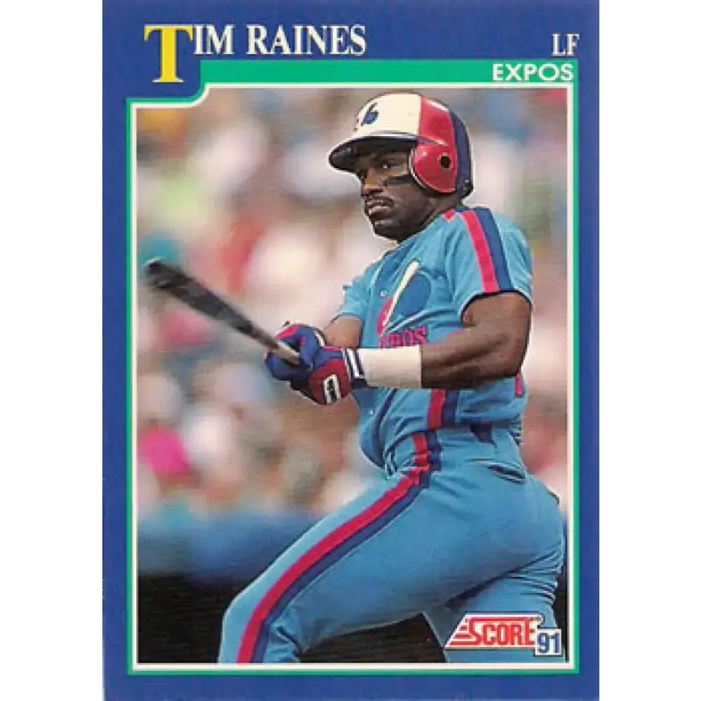 1991 Score #35 Tim Raines NM-MT Montreal Expos Baseball Card - Baseball Card Single