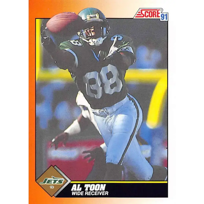 1991 Score #350 Al Toon EX Excellent New York Jets Football Card - Football Card Single